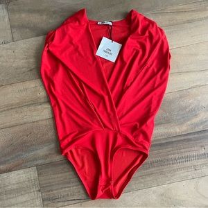 Zara Red Bodysuit size small